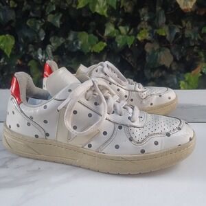 Veja x Madewell V-10 Sneakers Women's Size 6 White Polka Dot